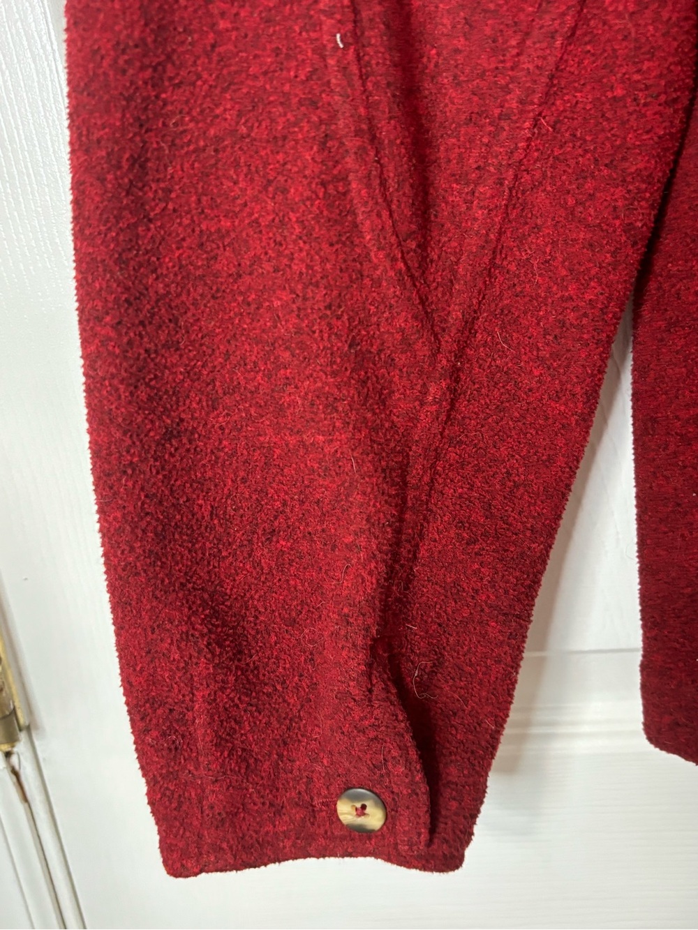 The North Face Women’s Red Full‑Zip Teddy Fleece Jacket Sz Small VGUC - Picture 3 of 4